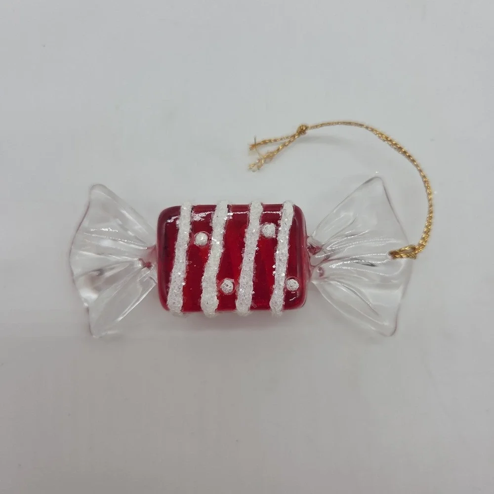 Lot Christmas Ornaments Noel Candycane Snowman Candy Angel Acrylic Red Gold